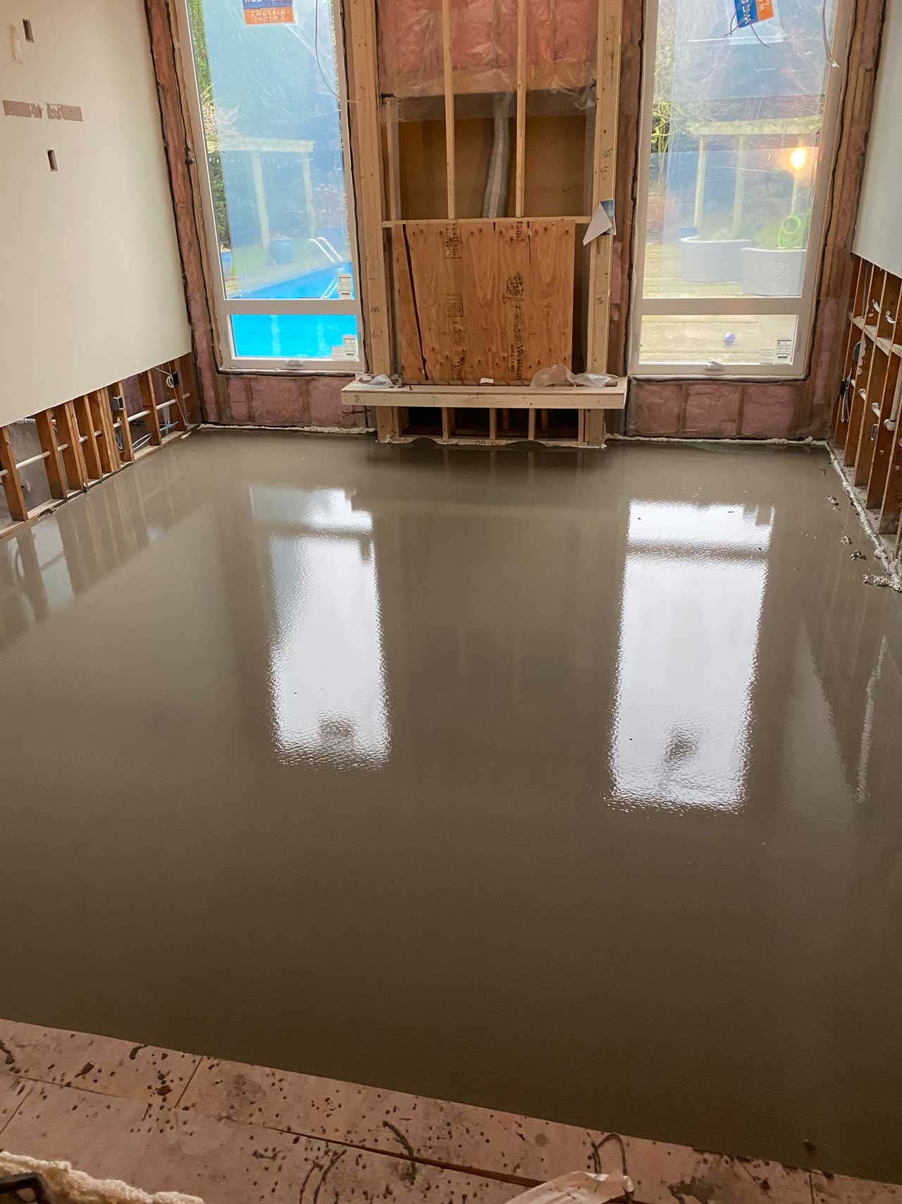 Professional floor leveling work by PROMARK FLOORING