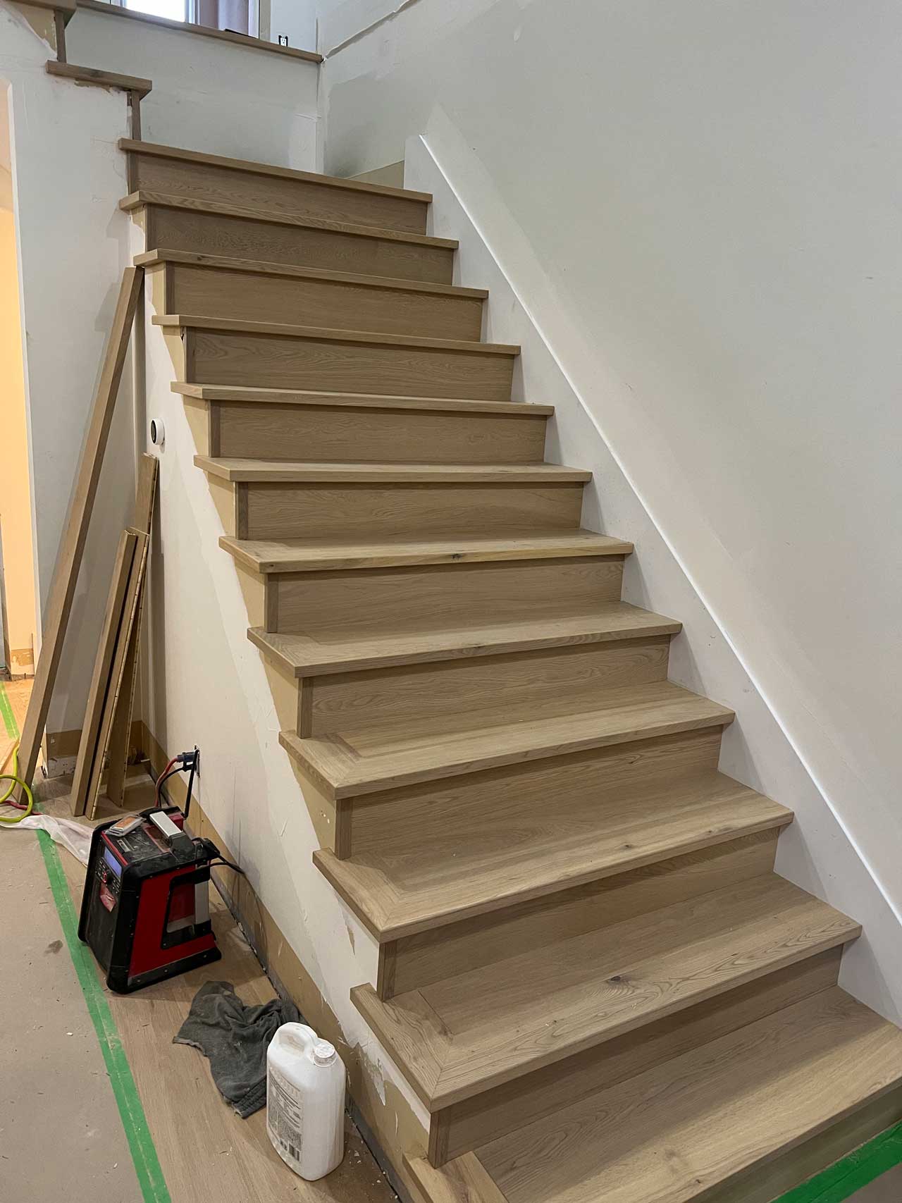 Quality staircase installation demonstrating precision work