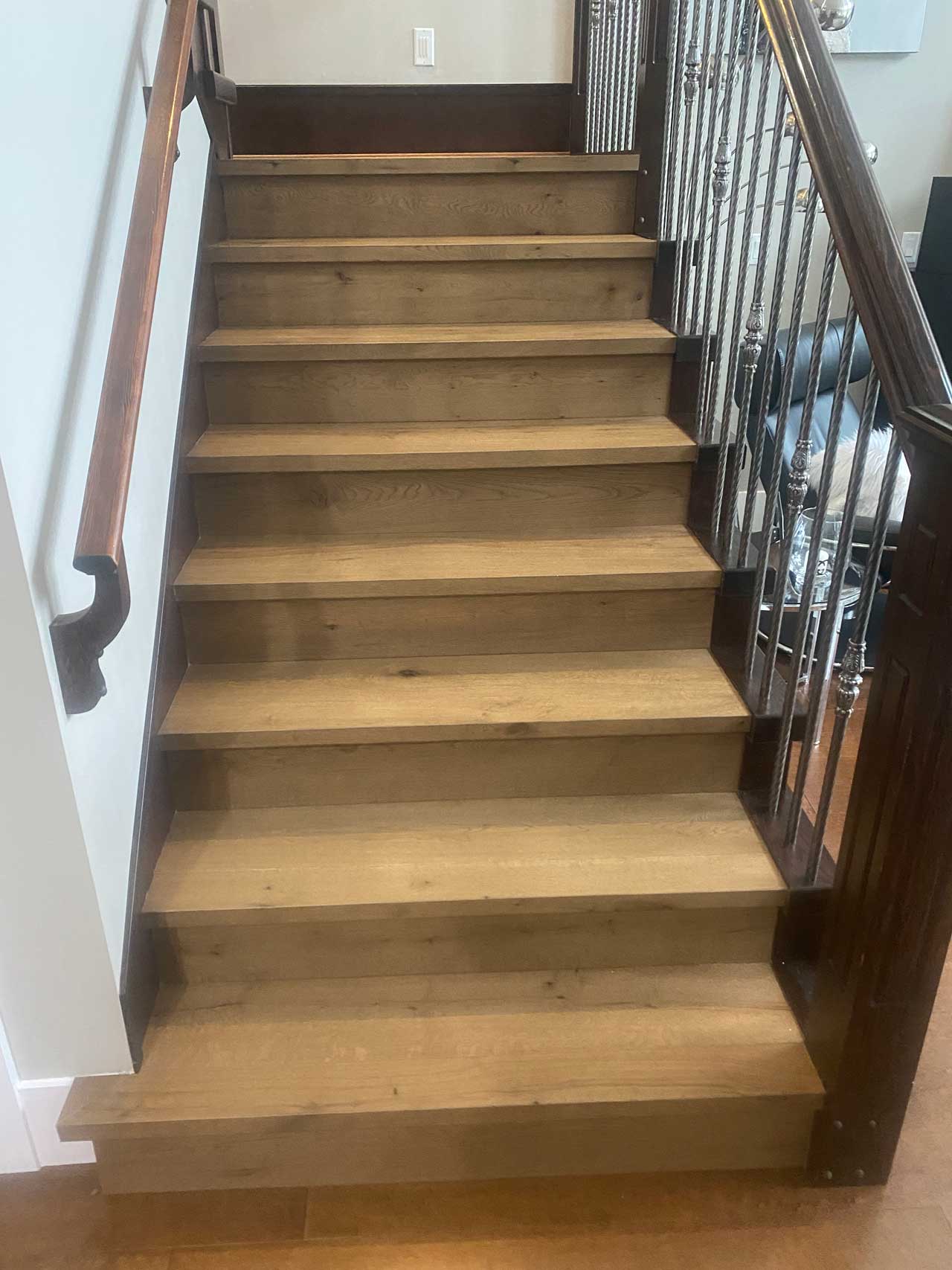 Hardwood stairs adding elegance to Vancouver residential property