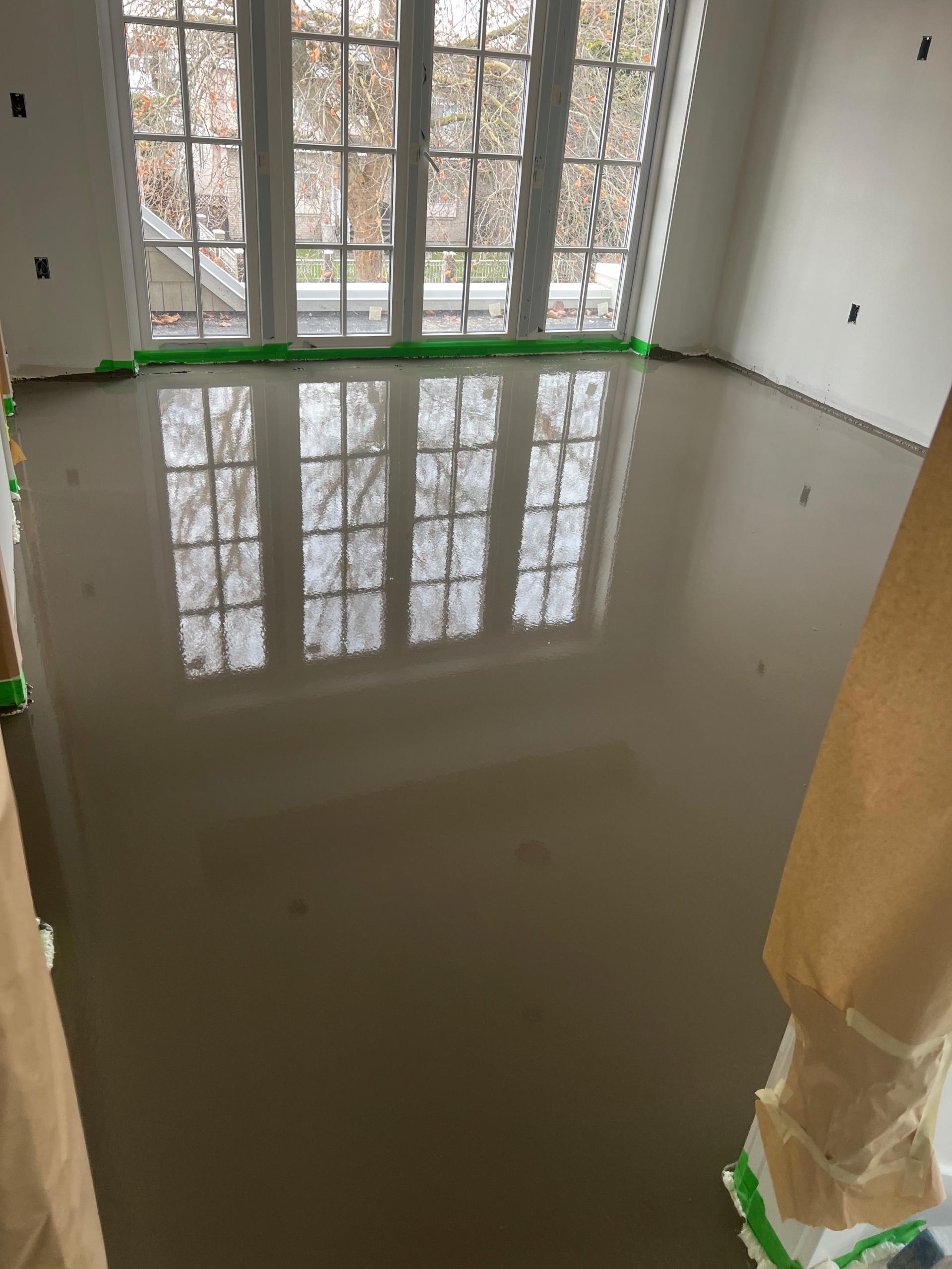 Commercial floor leveling project in progress in Greater Vancouver area
